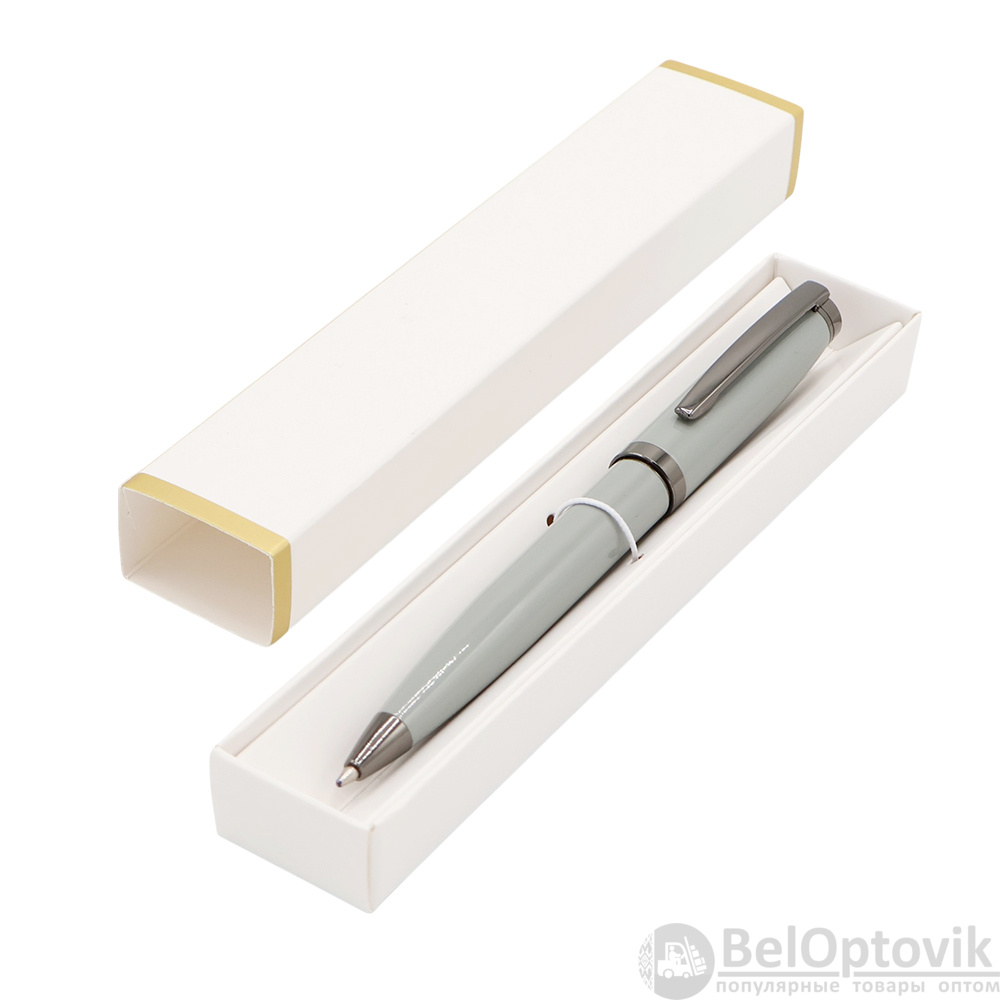 Ручка Betty в коробке Cradle белой с позолотой, серая