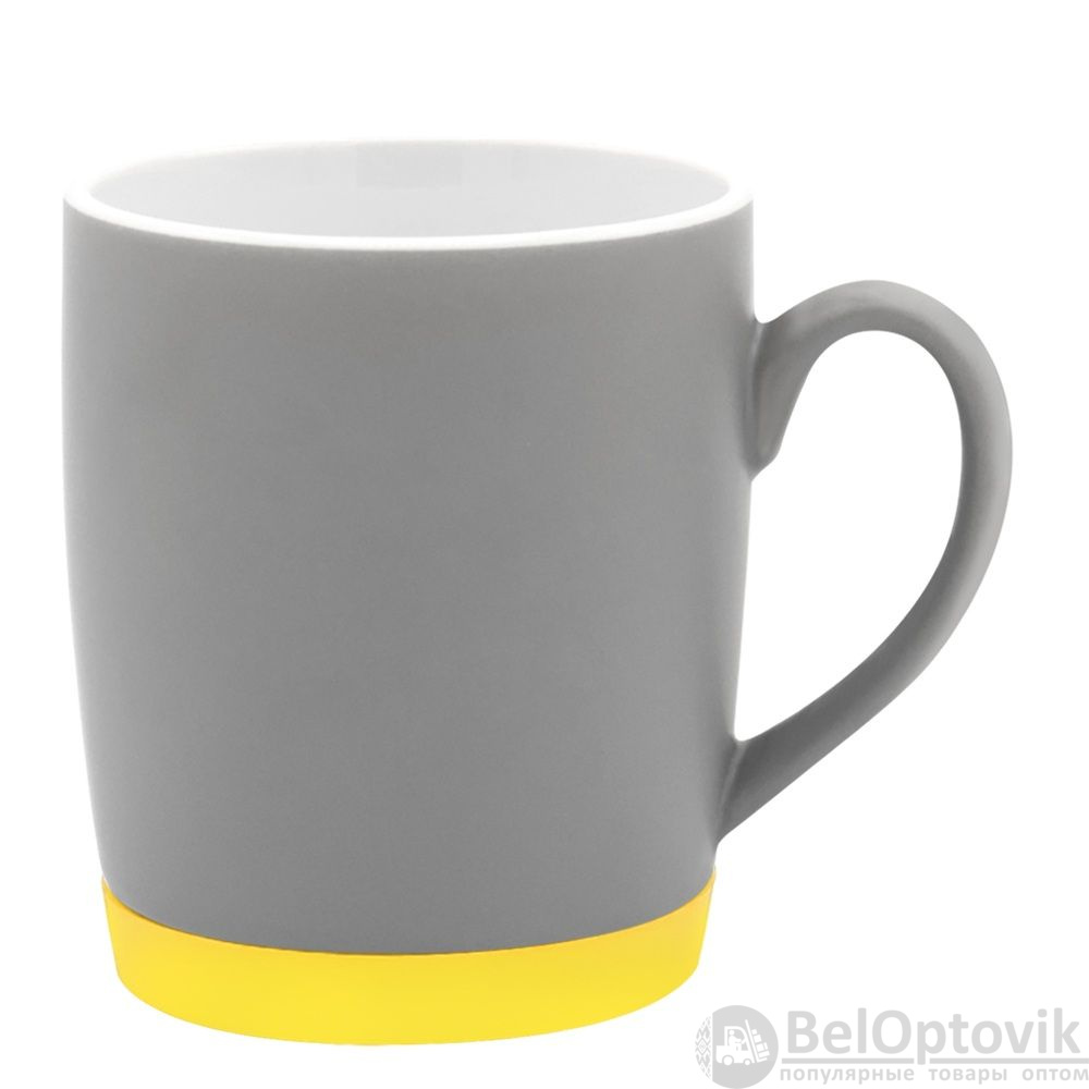 Кружка Make Me To Go, серая/жёлтая