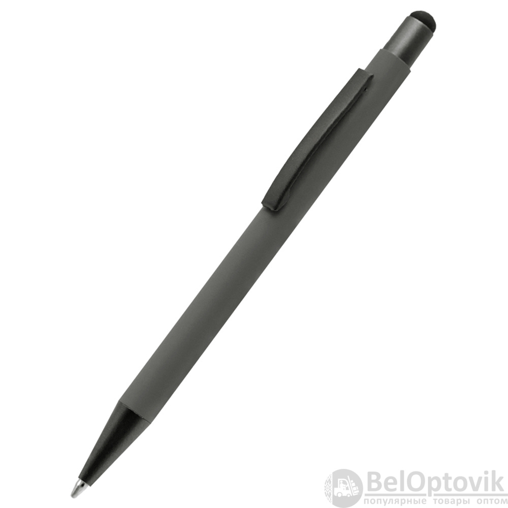 Ручка металлическая Story софт-тач, серая