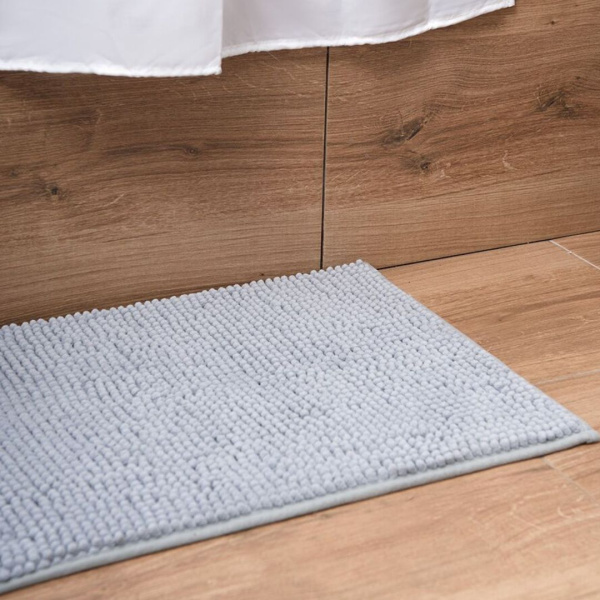 Коврик для ванной из микрофибры "Шенилл" в рулоне"40*60см серый