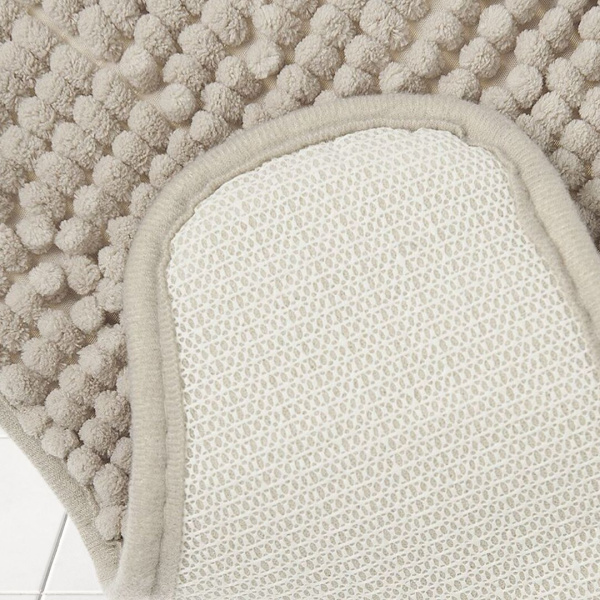 Коврик для туалета из микрофибры "Шенилл" в рулоне 45*45 см бежевый