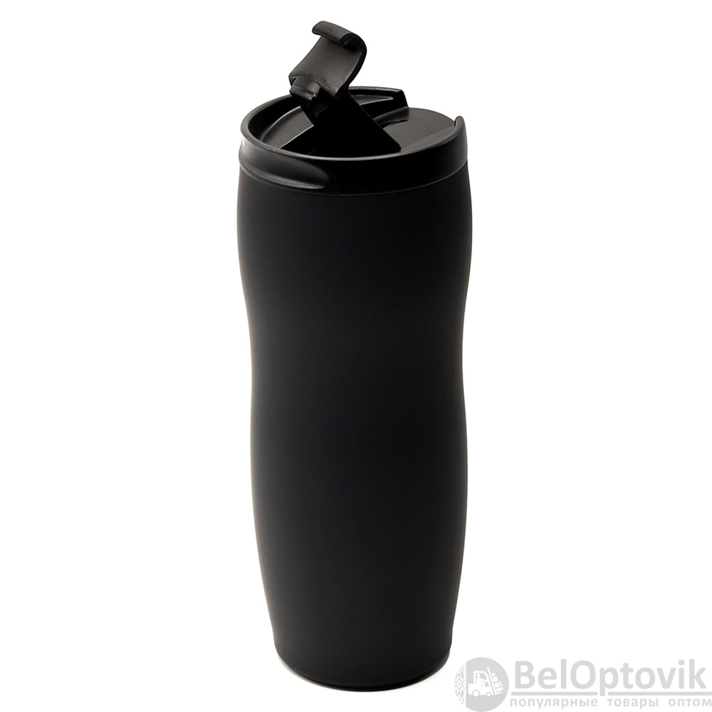 Термокружка с двойной стенкой Softex, черная