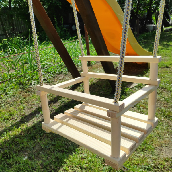 Качели деревянные, подвесные "Классические" (складные, походные)