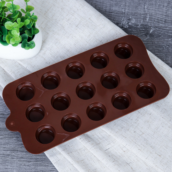 Форма для конфет мармелада и льда 15 ячеек силиконовая / HL-261 /уп 300/ 21*10*1,5 см/ 0,045/ ПРОМО АКЦИЯ *