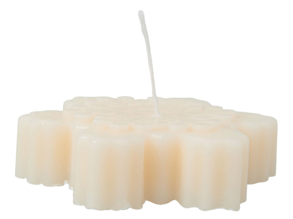 Свеча «Снежинка», Цвет молочный