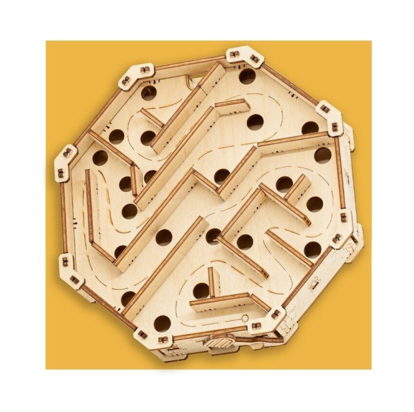 Деревянный конструктор-головоломка (сборка без клея) "Лабиринт Побег из замка" UNIWOOD