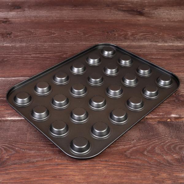 Форма для выпечки кексов и капкейков 12 ячеек 35х26 см / d-6; h-3 / VF-26 /уп 60/ 0.35/