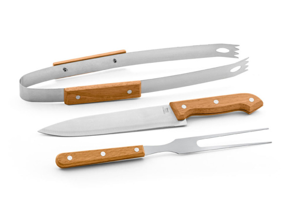 Набор для барбекю «GRILL», Цвет натуральный/серебристый, черный