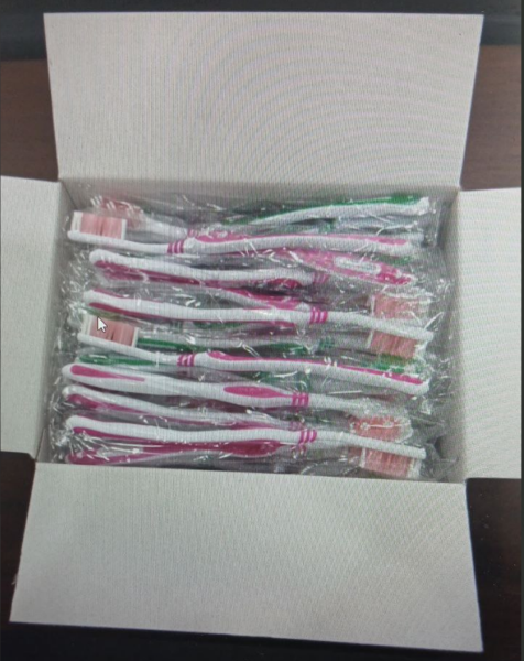 Зубная щетка средней жесткости, КОМПЛЕКТ 50 шт., LAIMA DENT, 609691