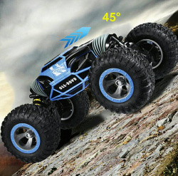 Трюковая машина – трансформер перевертыш на радиоуправлении LEOpard King №1 «Леопард», Bluesea (Блюси) Синий с черным