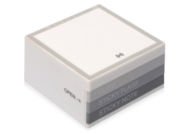 Настольный органайзер «Chaos» с функцией беспроводной зарядки, Цвет белый