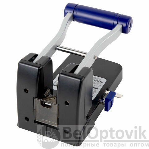 Дырокол металлический МОЩНЫЙ BRAUBERG "EXTRA Heavy duty", до 110 листов, черно-синий, 272721