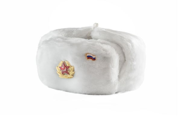 Шапка ушанка белая