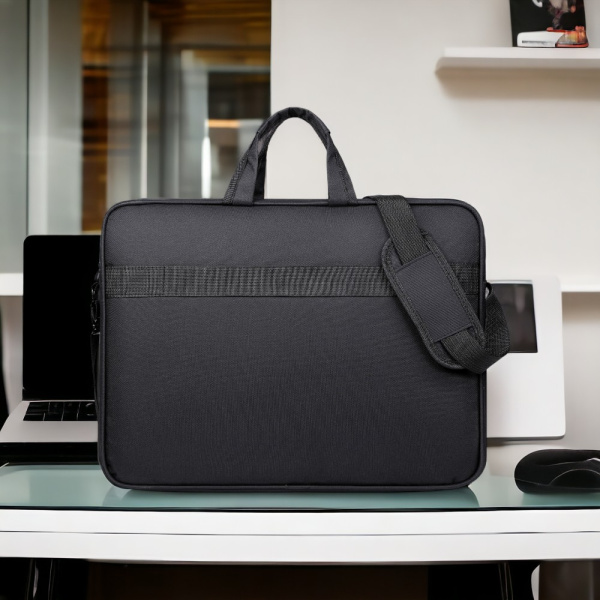 Сумка для ноутбука 17.3" Large, черный / Крепление для чемодана, уплотненное дно