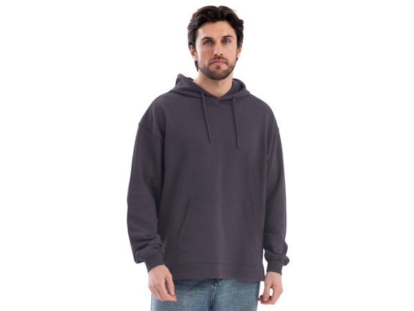 Худи оверсайз «Alpha.01» унисекс, Размер XL-2XL, Цвет темно-серый