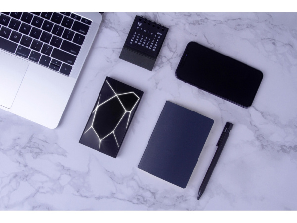 Портативное беспроводное зарядное устройство «Geo Wireless», 5000 mAh, Цвет черный