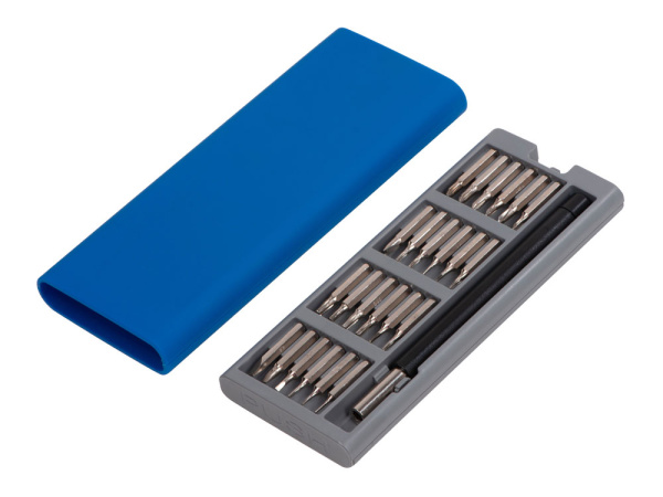 Отвертка с набором из 24 насадок «Bits», Цвет темно-синий