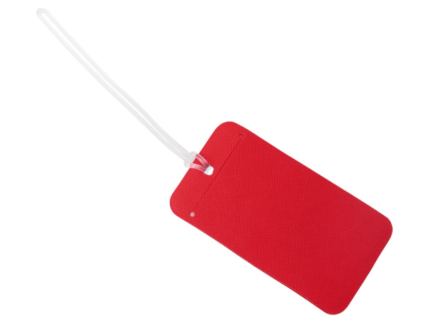 Багажная бирка «Favor» на силиконовой петле, Цвет красный