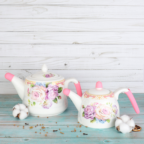 Чайник заварочный 2 шт 1900 мл900 мл Нежность/ IU-87 /уп 8/ АКЦИЯ