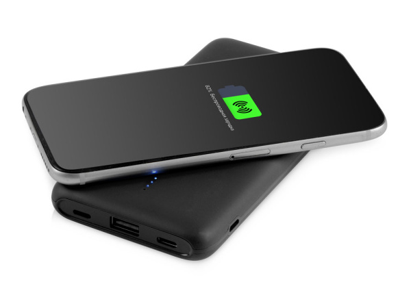 Внешний беспроводной аккумулятор с подсветкой лого «Reserve X», 8000 mAh, Цвет черный