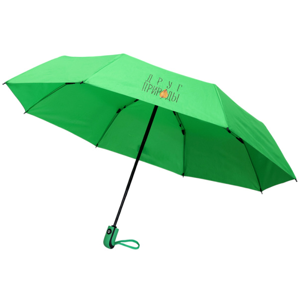 Набор ДРУГ ПРИРОДЫ, зелёный (Пластиковая бутылка, Блокнот А5, Противоштормовой зонт)