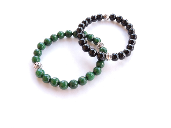 Два браслета из натурального камня (комплект)