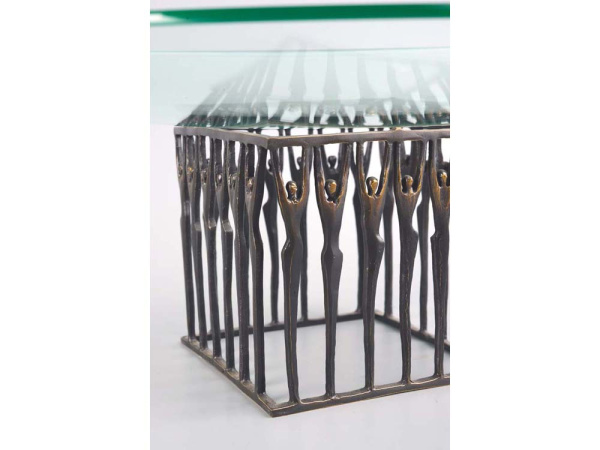 Ваза для фруктов «Вместе мы сила», Цвет бронзовый с чернением/прозрачный