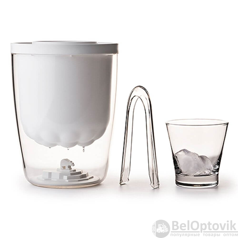 Ведро для льда Полярный медведь Polar с двумя отсеками и щипцами