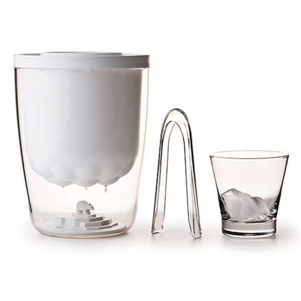 Ведро для льда Полярный медведь Polar с двумя отсеками и щипцами