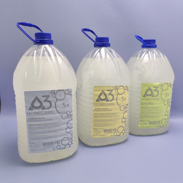 Жидкое мыло для рук и тела жемчужное "Французская Лаванда", 5 литров