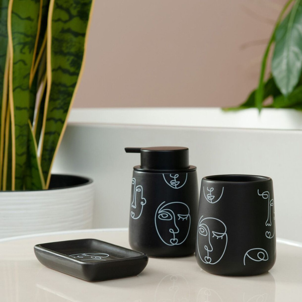 Стакан для ванной Анри, керамика, 9x9x10,5см  FRESH CODE