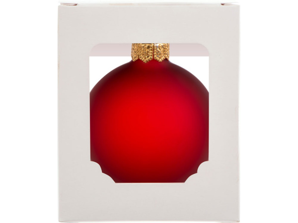 Стеклянный шар на елку «Fairy tale Opal», 6 см, Цвет красный матовый