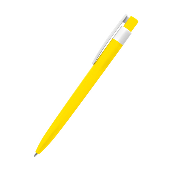 Ручка пластиковая Essen, желтая, нажимной механизм