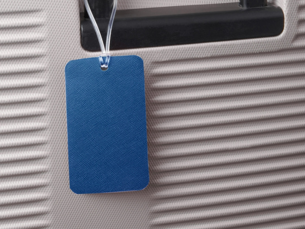Багажная бирка «Favor» на силиконовой петле, Цвет темно-синий