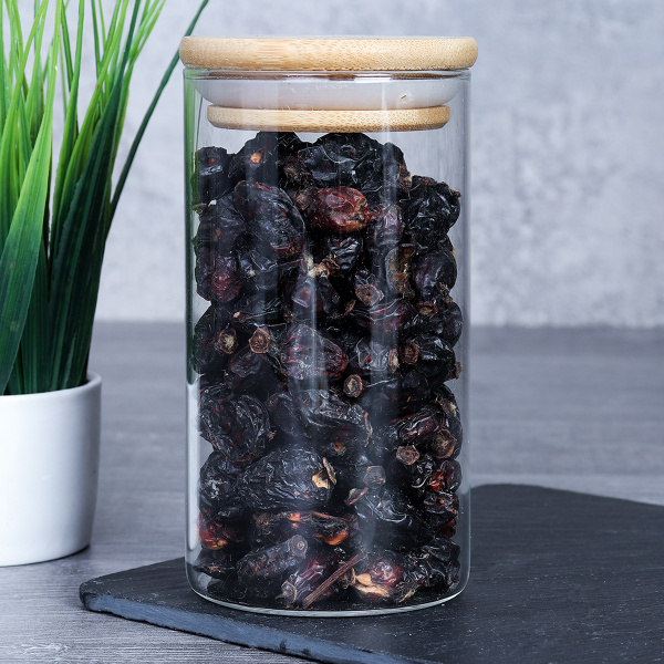 Банка для сыпучих бамбуковая крышка d-65/120 мм 350 мл /GT-35-116/уп160/