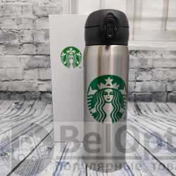 УЦЕНКА! Термокружка Starbucks 450мл (Качество А) Металл с зеленым логотипом