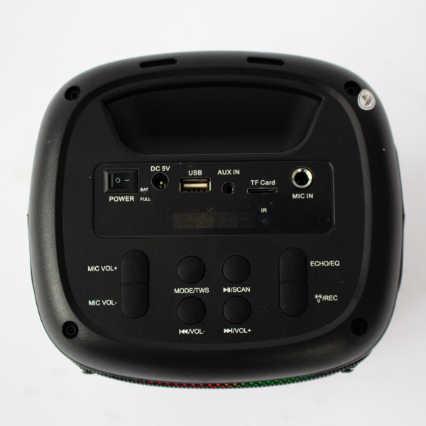 Портативная беспроводная bluetooth колонка  Eltronic CRAZY BOX 100 Watts арт. 20-43 с LED-подсветкой  и  RGB светомузыкой, пультом дистанционного управления