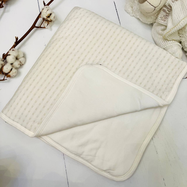 Плед детский Bebika (13/17-5), состав: верх - 80% натуральный хлопок, 20% полиэстер; подкладка 100% хлопок; наполнитель - микрофайбер, р-р 90х90 см