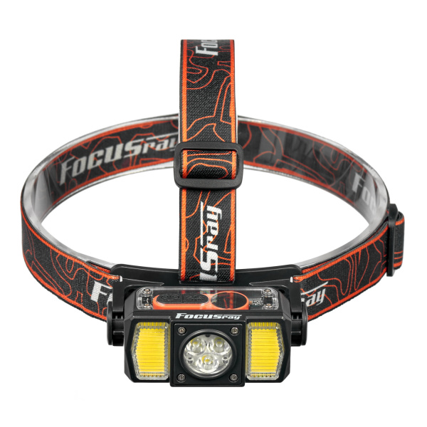 Фонарь налобный FOCUSray 1324 акку 18650 1200мАН,200 люмен,цифровой дисплей,USB кабель.1/180, шт