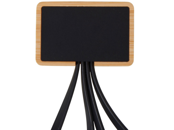 Кабель 3-в-1 с подсветкой лого «Reedia S6», Цвет черный/натуральный