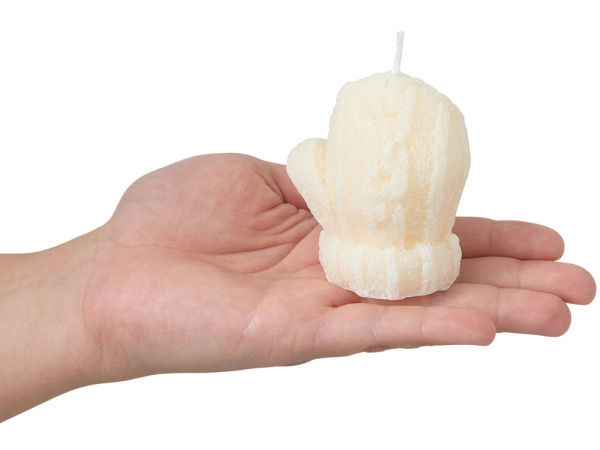 Свеча «Рукавичка», Цвет молочный
