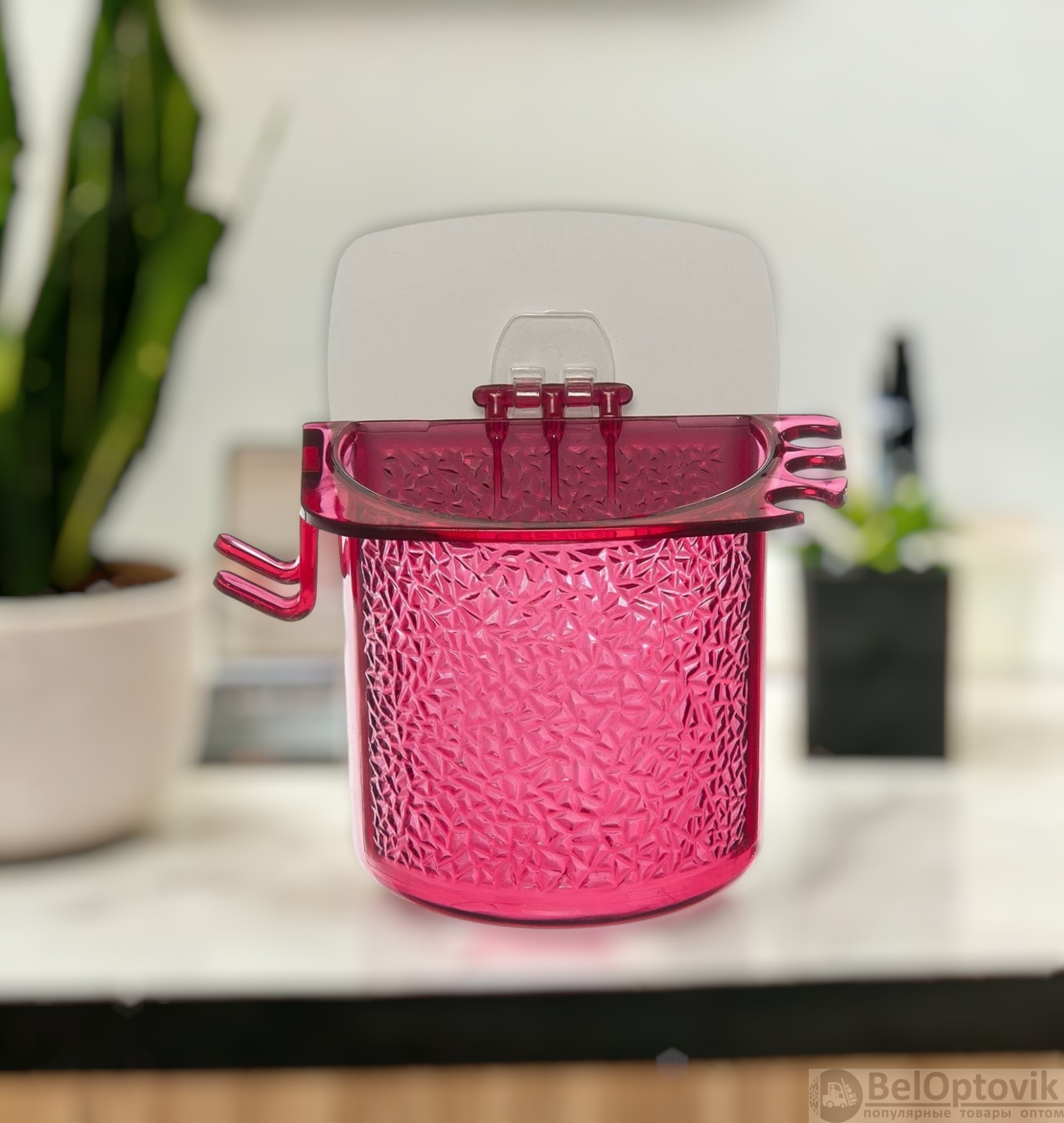 Стакан для ванной на липкой основе 8*10 см МИКС, FRESH CODE