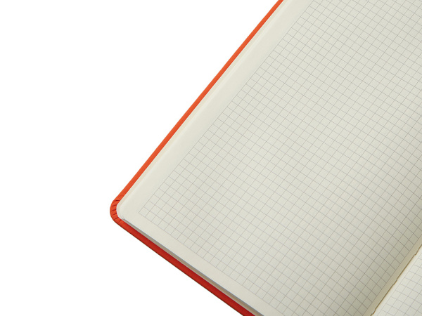 Блокнот в твердой обложке A5 «Виспи» в клетку, Цвет оранжевый