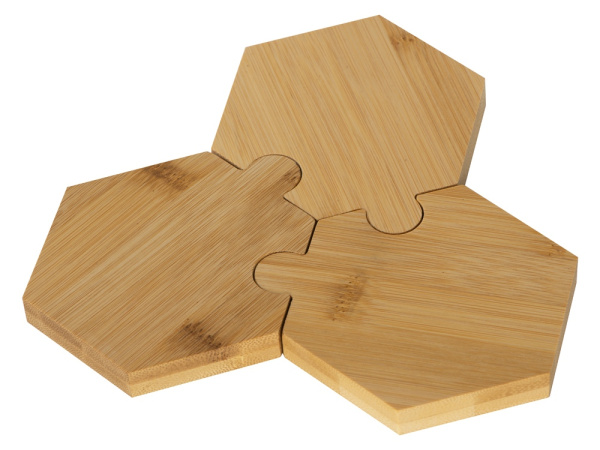 Набор костеров-менажниц в форме пазла «Sota», Цвет натуральный