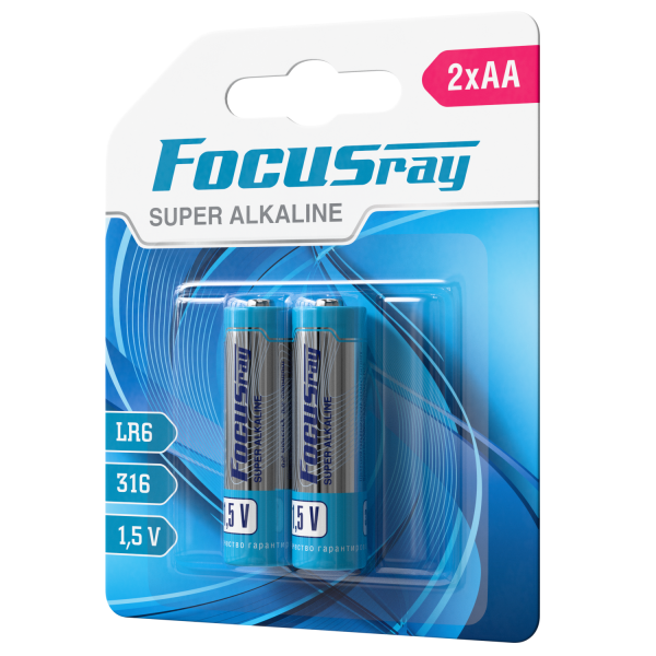 FOCUSray SUPER ALKALINE LR6/BL2 1/12/144 батарейка, шт (2 шт)