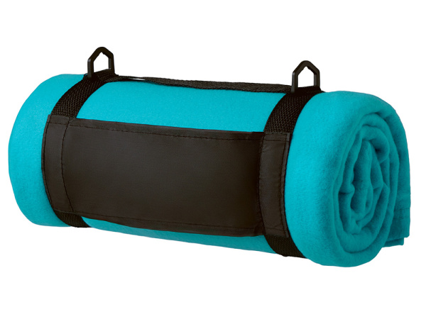 Плед «Нежность» с ремешком на плечо, Цвет светло-голубой