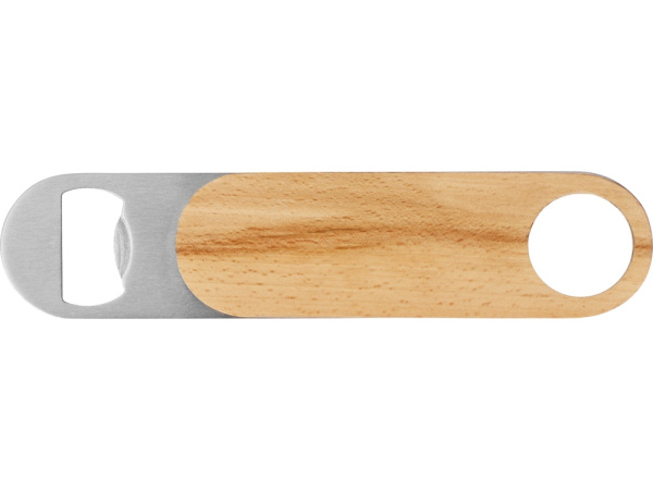 Деревянная открывалка «Sagano», Цвет натуральный, серебристый