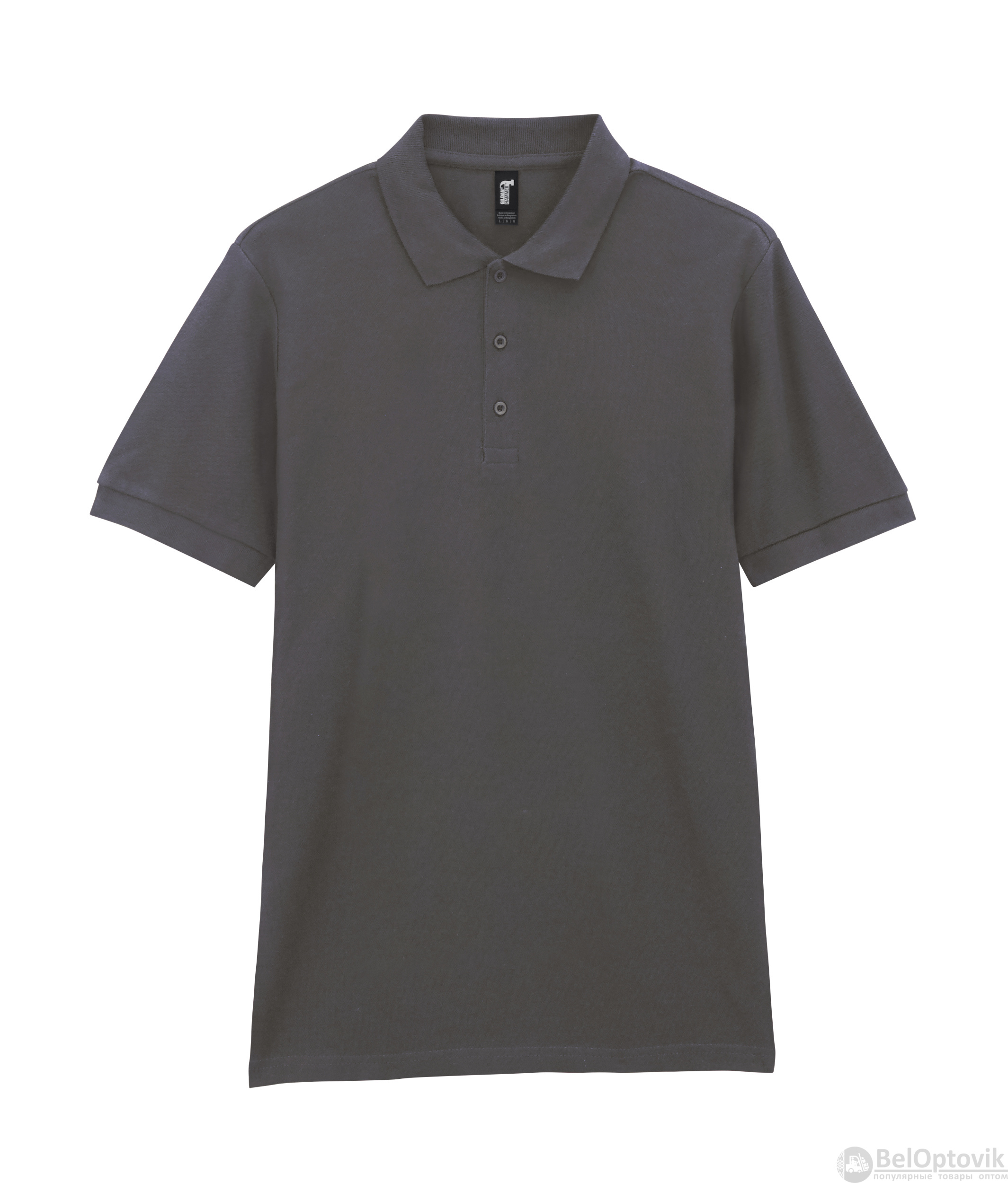 Футболка поло PREMIUM COTTON ADULT DOUBLE PIQUE, ГРАФИТОВЫЙ L