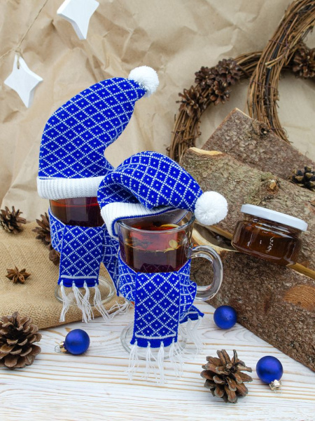Шапочка на игрушку Dress Cup, синяя, 10х14,5 см