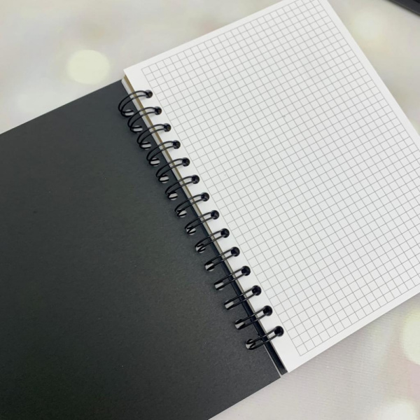 Скетчбук блокнот с плотными листами "Sketchbook" 5 видов бумаги (белая, клетка, чёрная, крафтовая, в точку, А5, спираль, 80 листов)